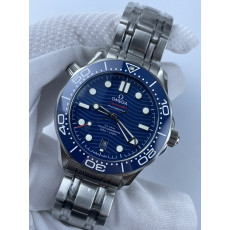(준비완료/특급배송)NO.1321/VS공장 오메가 씨마스터 다이버 300 스틸 블루다이얼 러버밴드